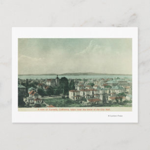 Stadtansicht von RathausturmAlameda, CA Postkarte