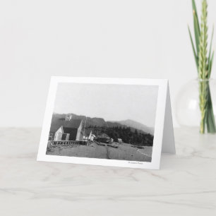 Stadtansicht von Seldovia, Alaska-Fotografie Karte