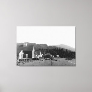 Stadtansicht von Seldovia, Alaska-Fotografie Leinwanddruck