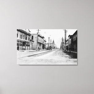 Stadtansicht von Skagway, Alaska-Fotografie Leinwanddruck