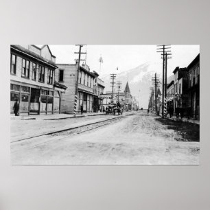 Stadtansicht von Skagway, Alaska-Fotografie Poster