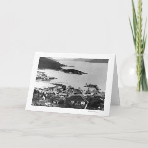 Stadtansicht von Wrangell, Alaska-Foto Karte