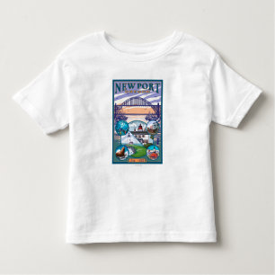 Stadtansichten - Newport, Oregon Kleinkind T-shirt