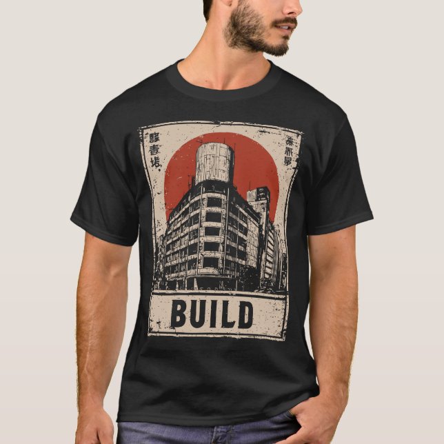 Stadtarchitektur - Entwurf des Baufortschritts T-Shirt (Vorderseite)