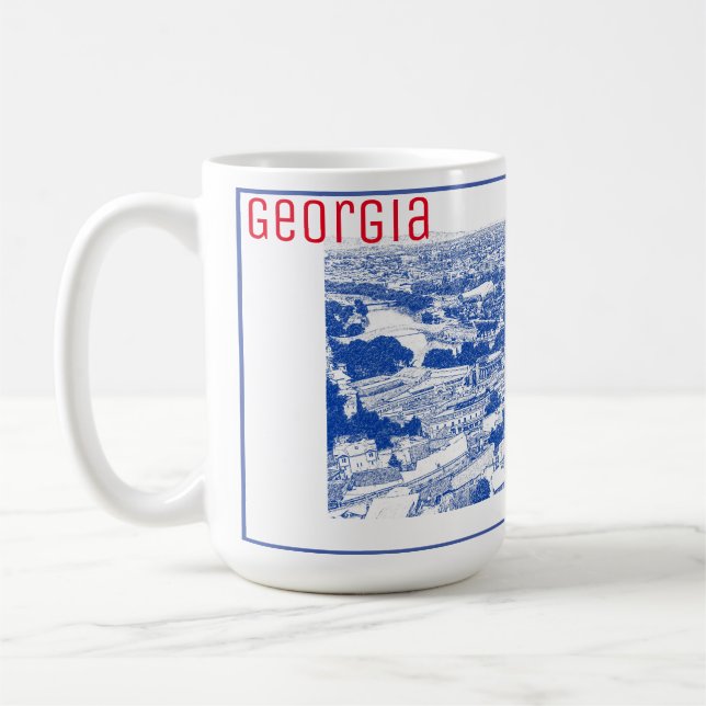 Stadtarchitektur Tiflis Georgia Kaffeetasse (Links)