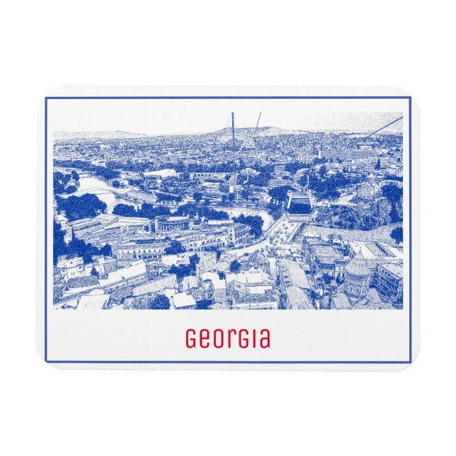 Stadtarchitektur Tiflis Georgia Magnet (Horizontal)