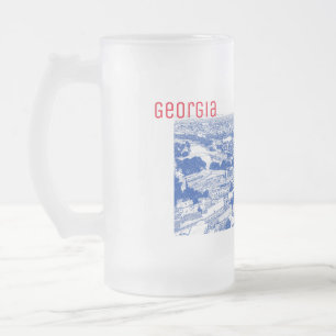 Stadtarchitektur Tiflis Georgia Mattglas Bierglas