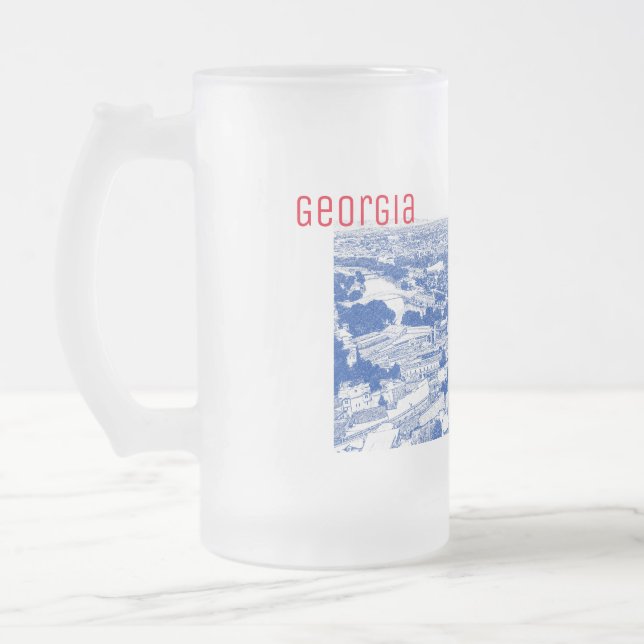 Stadtarchitektur Tiflis Georgia Mattglas Bierglas (Links)