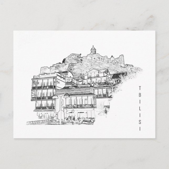 Stadtarchitektur Tiflis Georgia Postkarte (Vorderseite)