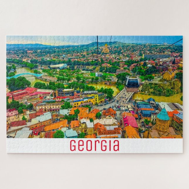 Stadtarchitektur Tiflis Georgia Puzzle (Horizontal)