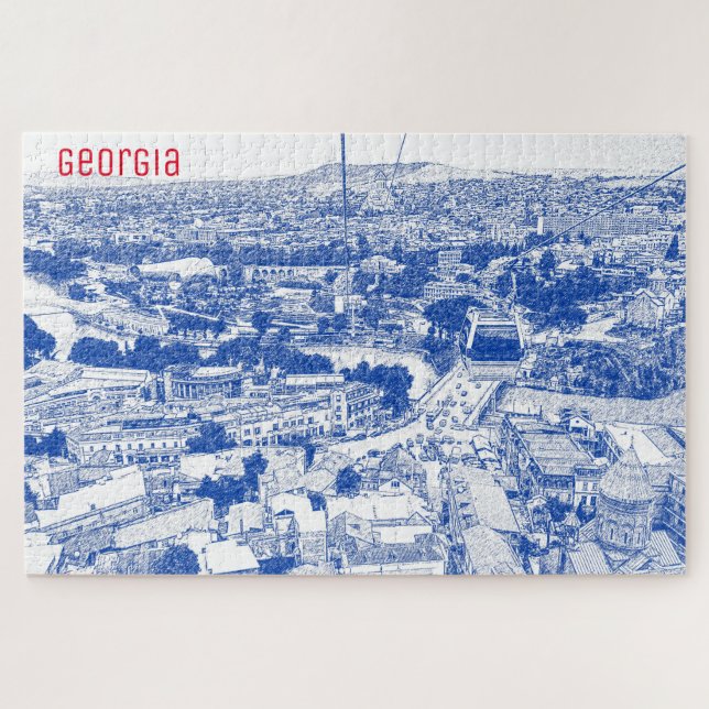 Stadtarchitektur Tiflis Georgia Puzzle (Horizontal)