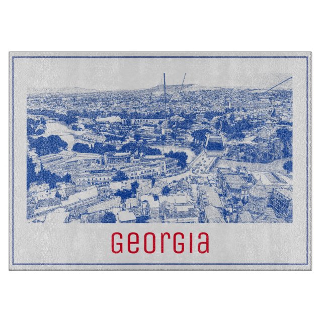Stadtarchitektur Tiflis Georgia Schneidebrett (Vorderseite)
