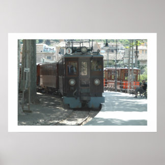 Stadtbahn in Soller, Mallorca, Spanien Poster