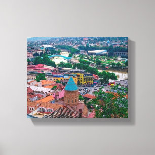 Stadtbesichtigung von Tiflis Georgia Leinwanddruck