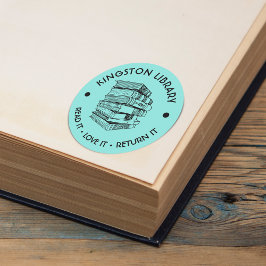 Stadtbibliothek Lesen Sie die Liebe, die es zurück Runder Aufkleber