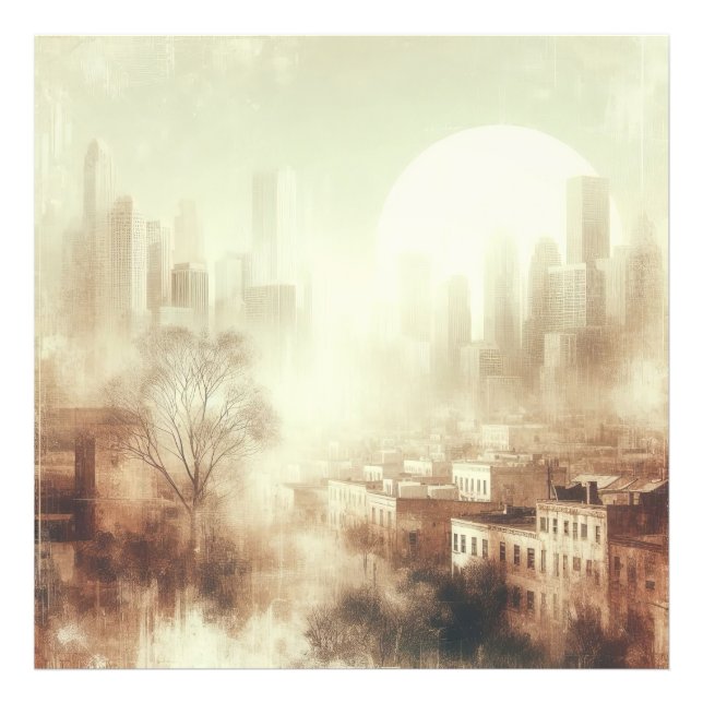 Stadtbild Altes Foto Grafikdesign (Vorne)