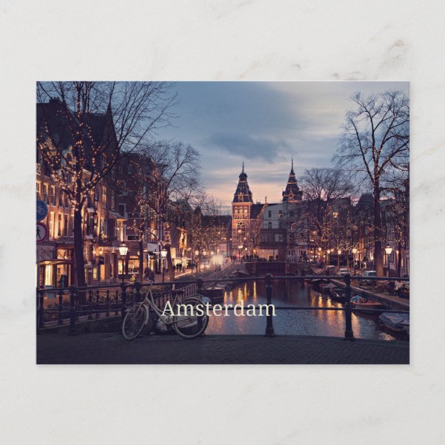 Stadtbild Amsterdam Postkarte (Vorderseite)
