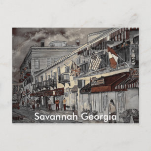 Stadtbild Architektur historische Kunst, Savannah. Postkarte