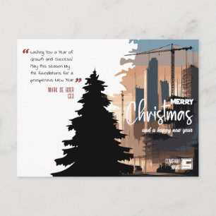 Stadtbild & Baum Bauarchitektur x-Mas Feiertagspostkarte