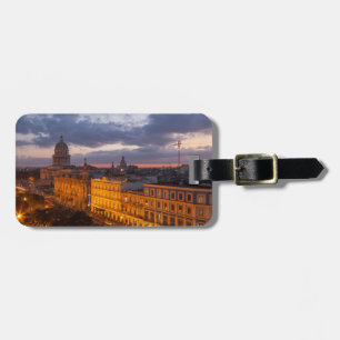 Stadtbild bei Sonnenuntergang, Havanna, Kuba Gepäckanhänger