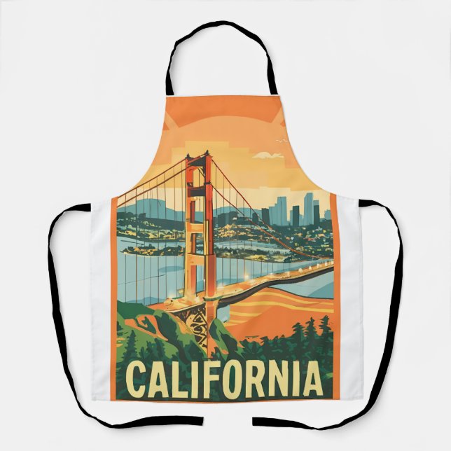 Stadtbild California Blickfang Vector Design Schürze (Vorderseite)