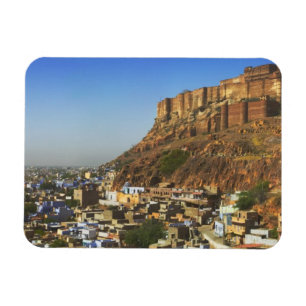 Stadtbild der Blauen Stadt mit Meherangarh, der Magnet