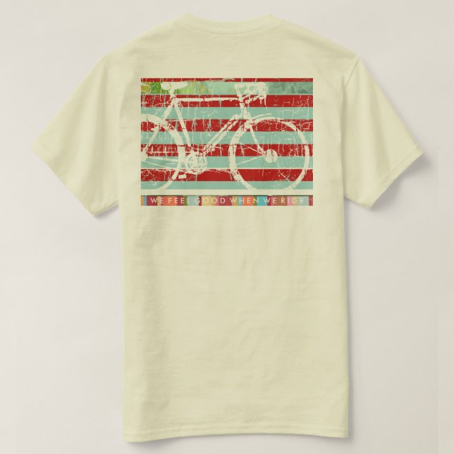 Stadtbild-Grafik Bicycle T-Shirt (Design Rückseite)
