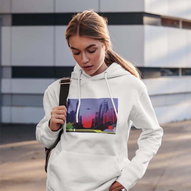 Stadtbild in der Abenddämmerung Hoodie (Von Creator hochgeladen)