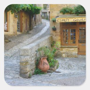 Stadtbild in Dordogne, Aufkleber in Frankreich