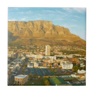 Stadtbild Kapstadt mit Tafelberg Fliese