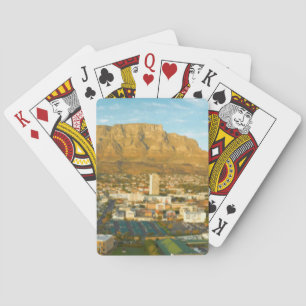 Stadtbild Kapstadt mit Tafelberg Spielkarten