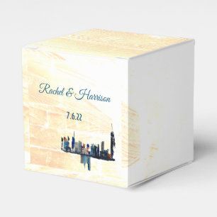 Stadtbild London Gemalte Landschaft Hochzeit Geschenkschachtel