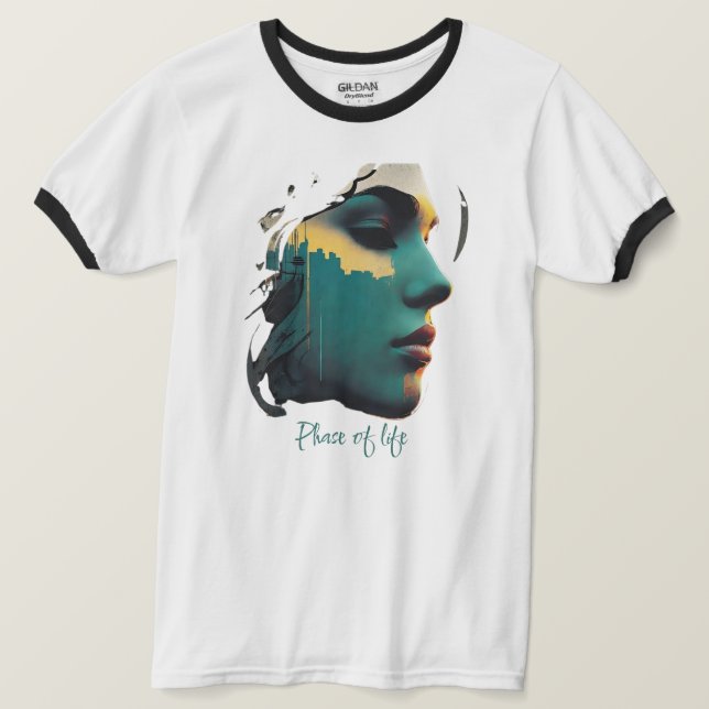 Stadtbild Männer-Ringer-T - Shirt | Stadtstil (Design vorne)