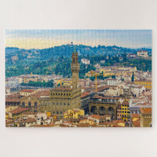 Stadtbild mit Palazzo Vecchio, Florenz, Italien Puzzle