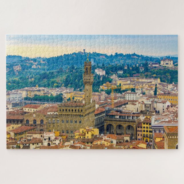 Stadtbild mit Palazzo Vecchio, Florenz, Italien Puzzle (Horizontal)