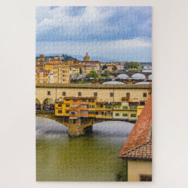 Stadtbild mit Ponte Vecchio, Florenz, Italien Puzzle