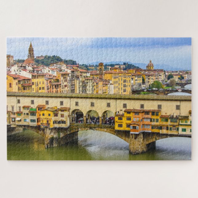 Stadtbild mit Ponte Vecchio, Florenz, Italien Puzzle (Horizontal)