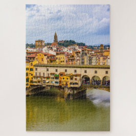 Stadtbild mit Ponte Vecchio, Florenz, Italien Puzzle