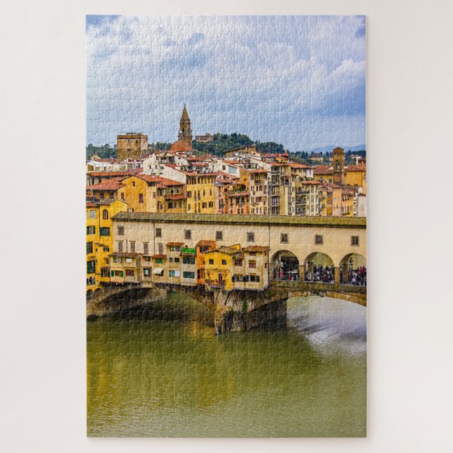 Stadtbild mit Ponte Vecchio, Florenz, Italien Puzzle (Vertikal)