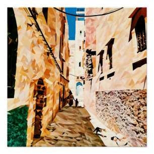 Stadtbild Mosaik Poster