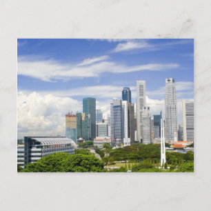 Stadtbild Singapurs Postkarte