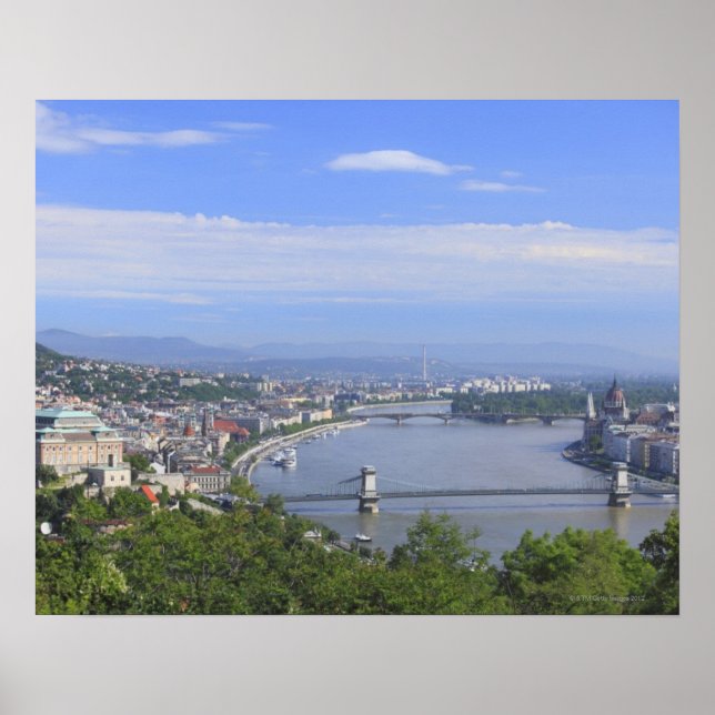 Stadtbild von Budapest Poster (Vorne)