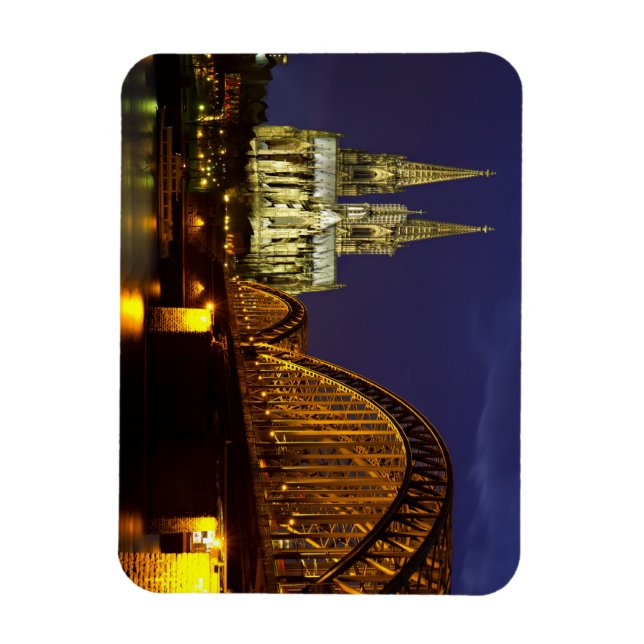 Stadtbild von Cologne Flexi Magnet (Vertikal)