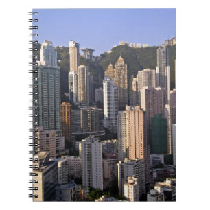 Stadtbild von Hongkong, China Notizblock