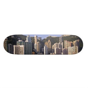 Stadtbild von Hongkong, China Skateboard