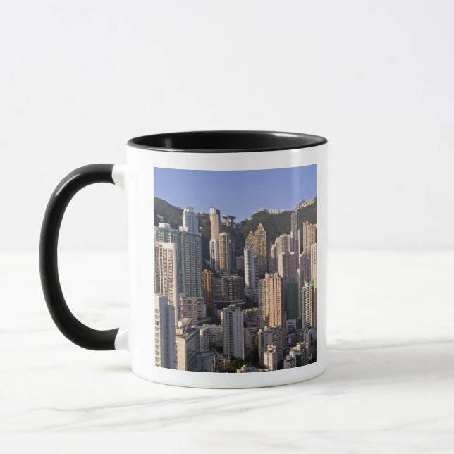 Stadtbild von Hongkong, China Tasse (Links)