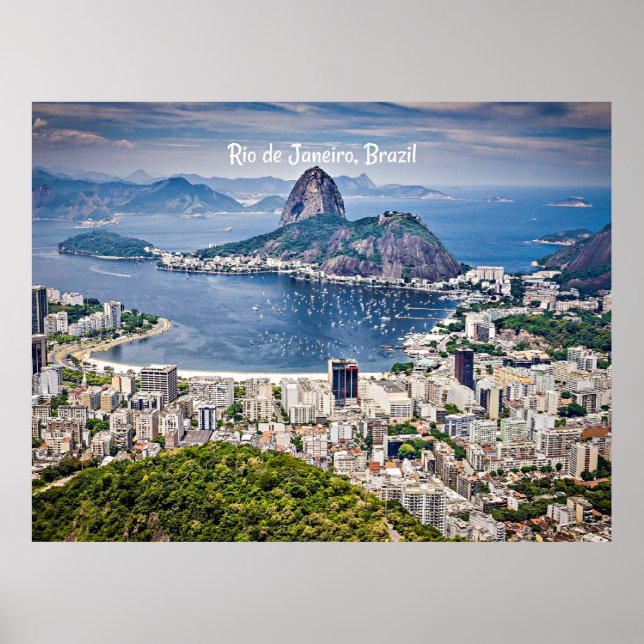 Stadtbild von Rio de Janeiro, Brasilien Poster (Vorne)
