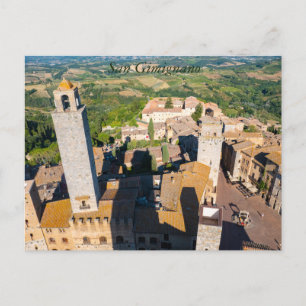 Stadtbild von San Gimignano, Toskana Postkarte
