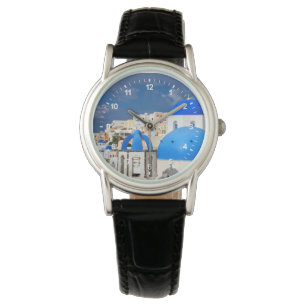 Stadtbild von Santorini, Griechenland Armbanduhr