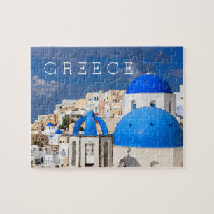 Stadtbild von Santorini, Griechenland Puzzle